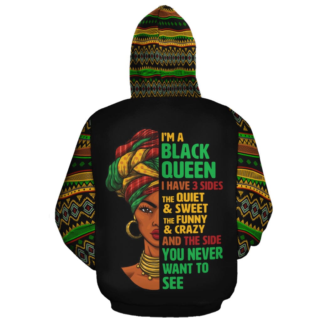 Three Sides Of Me Premium Hoodie Fleece Hoodie Zootop Bear 