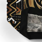 Printed Mud Cloth and Adinkra Symbol Premium Hoodie Fleece Hoodie Zootop Bear 