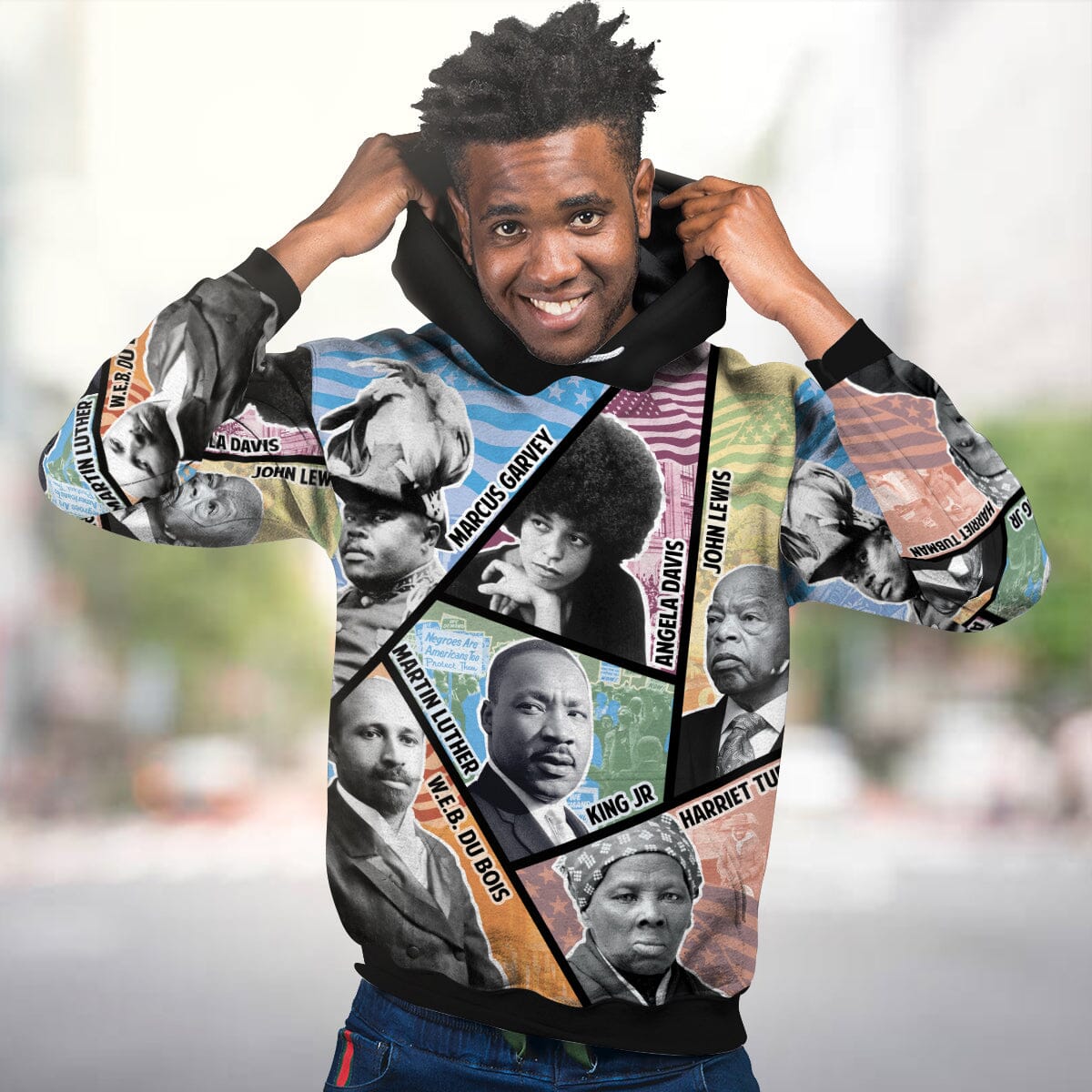 Civil Rights Icons Premium Hoodie Fleece Hoodie Zootop Bear 