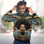 Powerful Woman in Patterns Premium Hoodie Fleece Hoodie Zootop Bear 