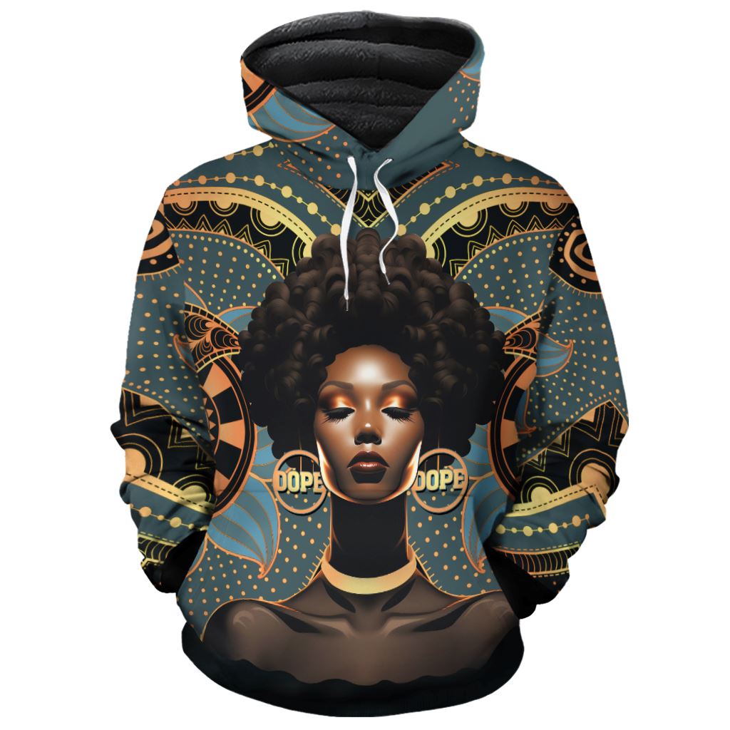 Powerful Woman in Patterns Premium Hoodie Fleece Hoodie Zootop Bear Pullover S 
