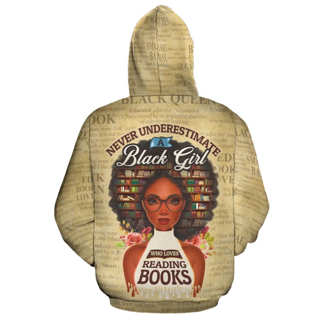 Never Underestimate A Book Lover Premium Hoodie Fleece Hoodie Zootop Bear 
