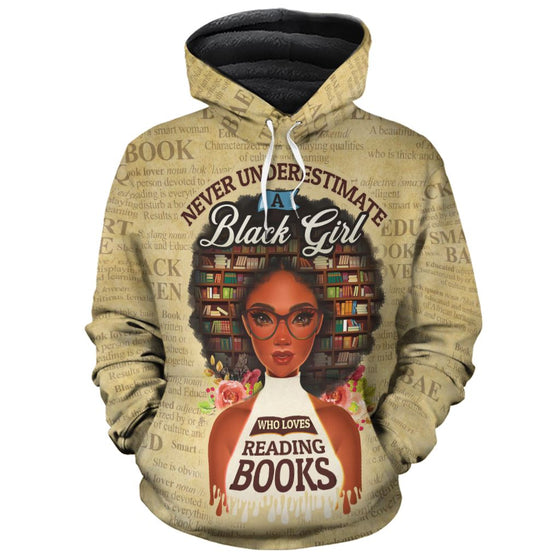 Never Underestimate A Book Lover Premium Hoodie Fleece Hoodie Zootop Bear Pullover S 