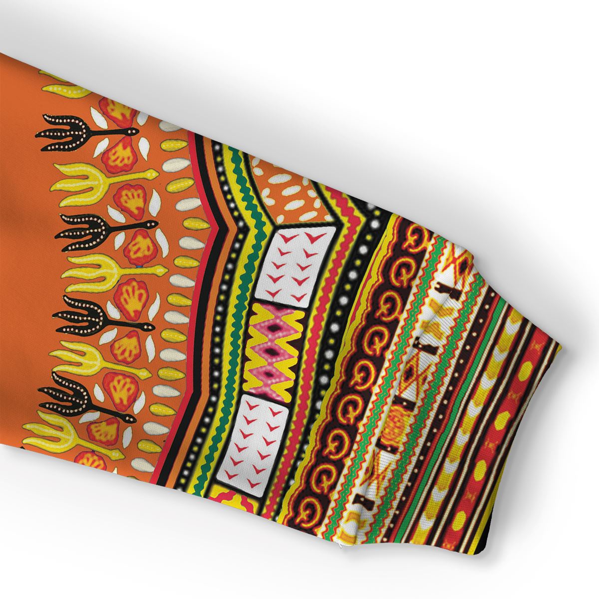 Printed Dashiki In Orange Premium Hoodie Fleece Hoodie Zootop Bear 
