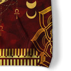Anubis Pattern In Red Premium Hoodie Fleece Hoodie Zootop Bear 