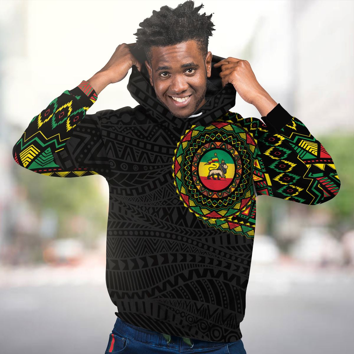 Ethiopia Flag Premium Hoodie Fleece Hoodie Zootop Bear 