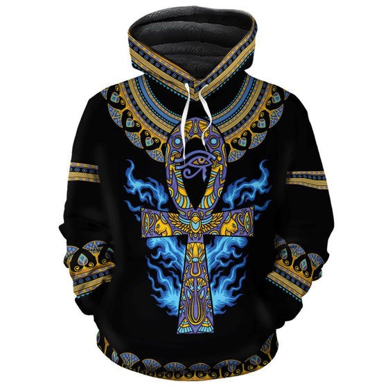 Egyptian Ankh Ft Eye Of Ra Premium Hoodie Fleece Hoodie Zootop Bear Pullover S 