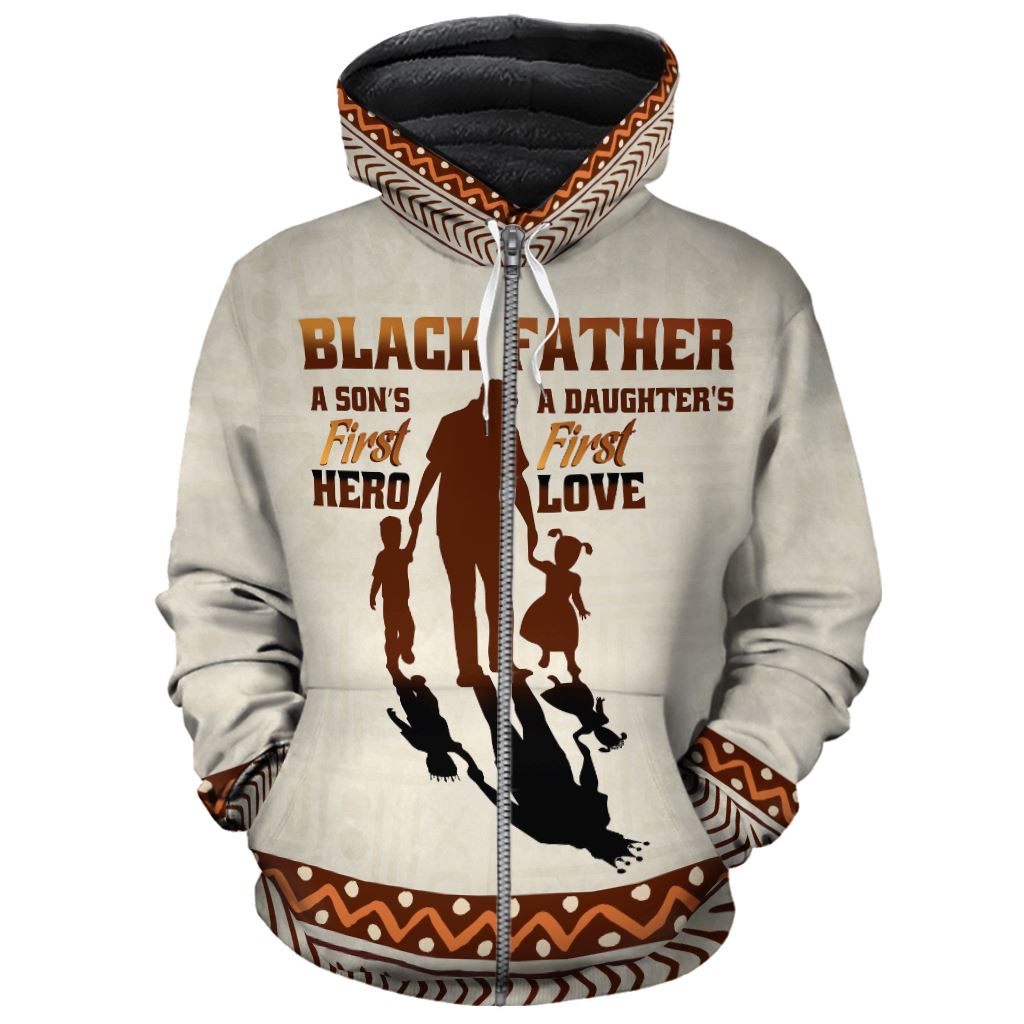 Black Father Premium Hoodie Fleece Hoodie Zootop Bear Zip S 