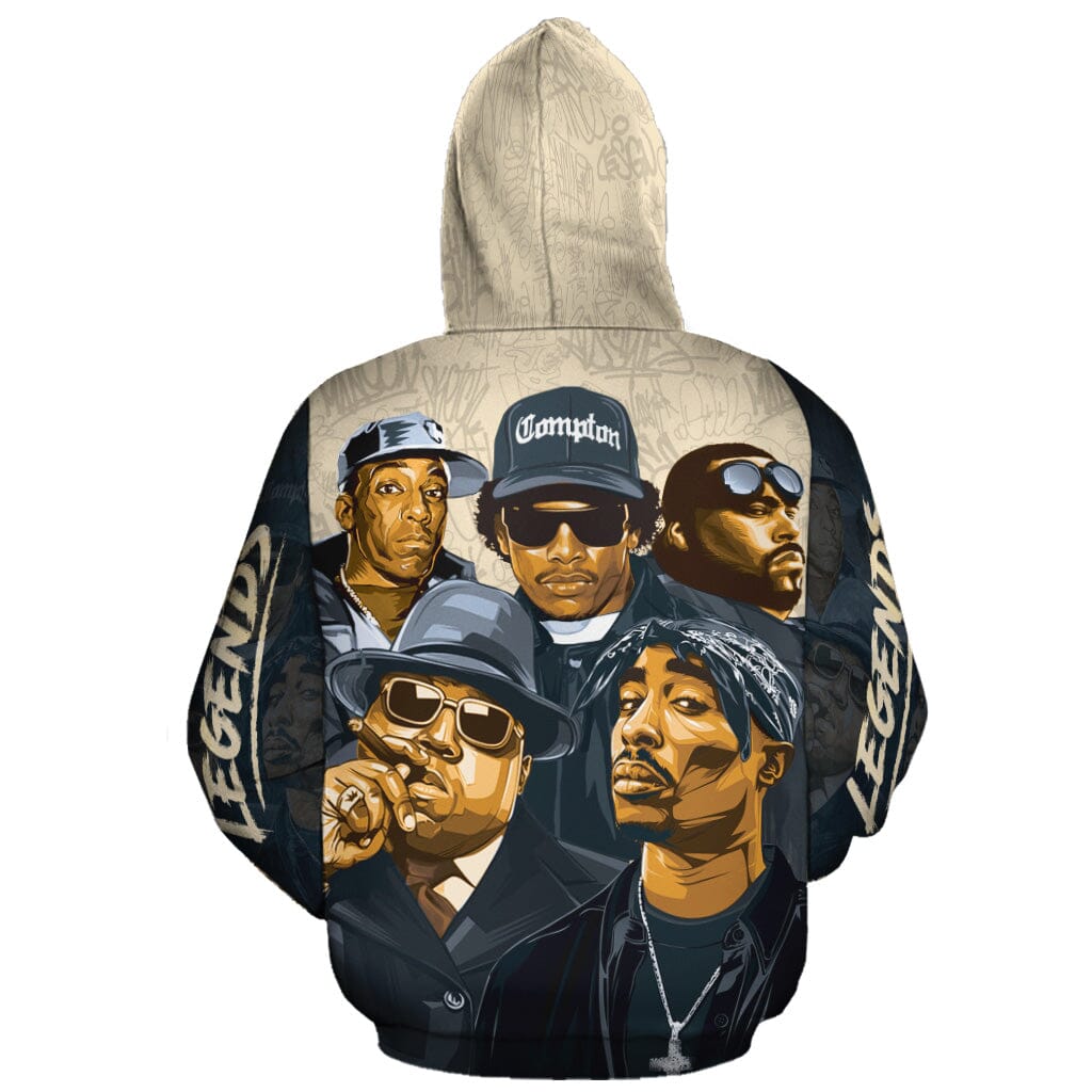 Hip Hop Legends 2 Premium Hoodie Fleece Hoodie Zootop Bear 
