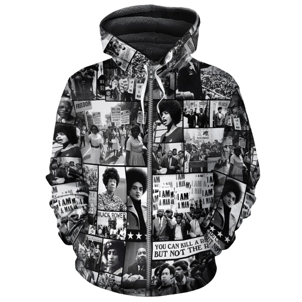 Black Power Images Premium Hoodie Fleece Hoodie Zootop Bear Zip S 