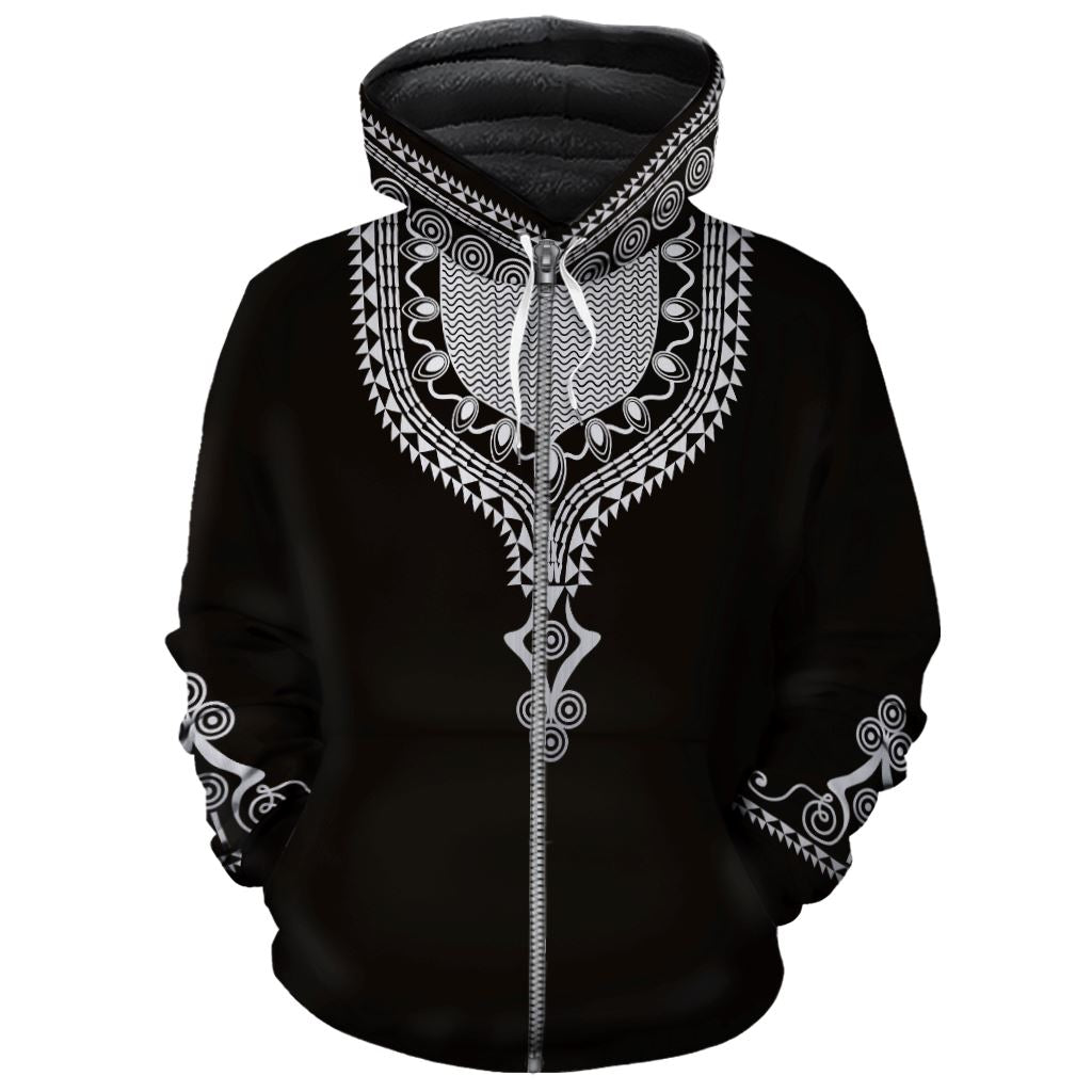 Printed Dashiki Color Black Premium Hoodie Fleece Hoodie Zootop Bear Zip S 