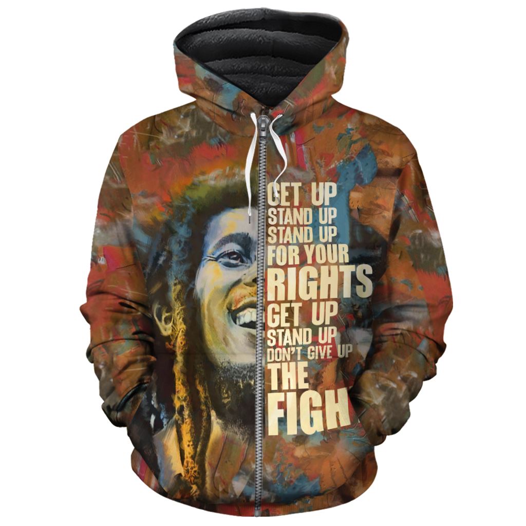 Bob Marley Premium Hoodie Fleece Hoodie Zootop Bear 