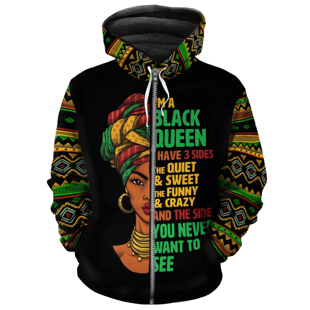 Three Sides Of Me Premium Hoodie Fleece Hoodie Zootop Bear 