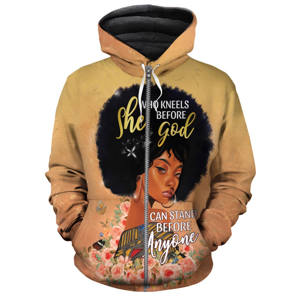 She Who Kneels Before God Premium Hoodie Fleece Hoodie Zootop Bear Zip S 