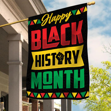 Happy Black History Month Flag