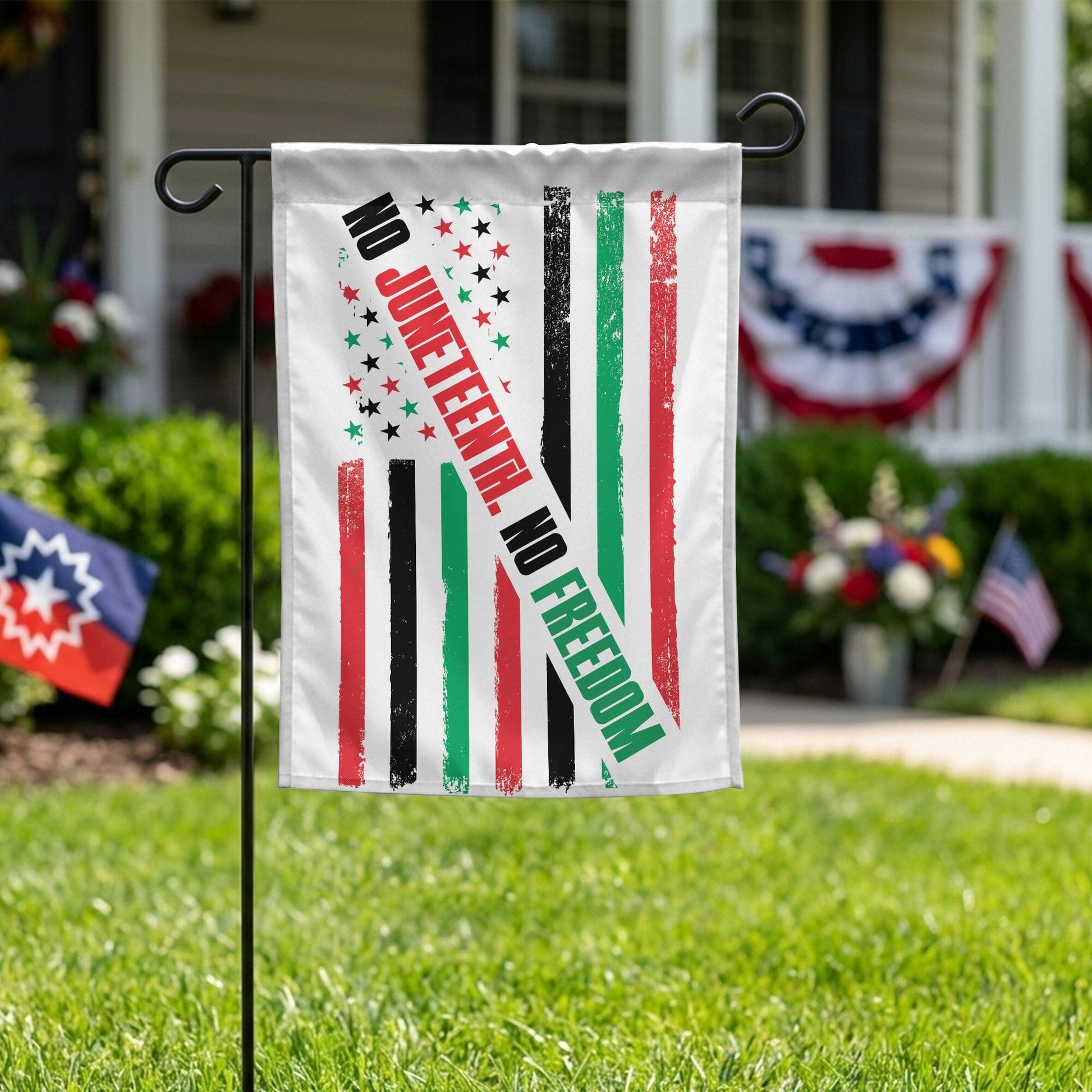 No Juneteenth No Freedom Garden Flag Garden Flag Tianci 11.8" X 17.7" (30x45CM) 
