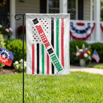 No Juneteenth No Freedom Garden Flag Garden Flag Tianci 11.8" X 17.7" (30x45CM) 