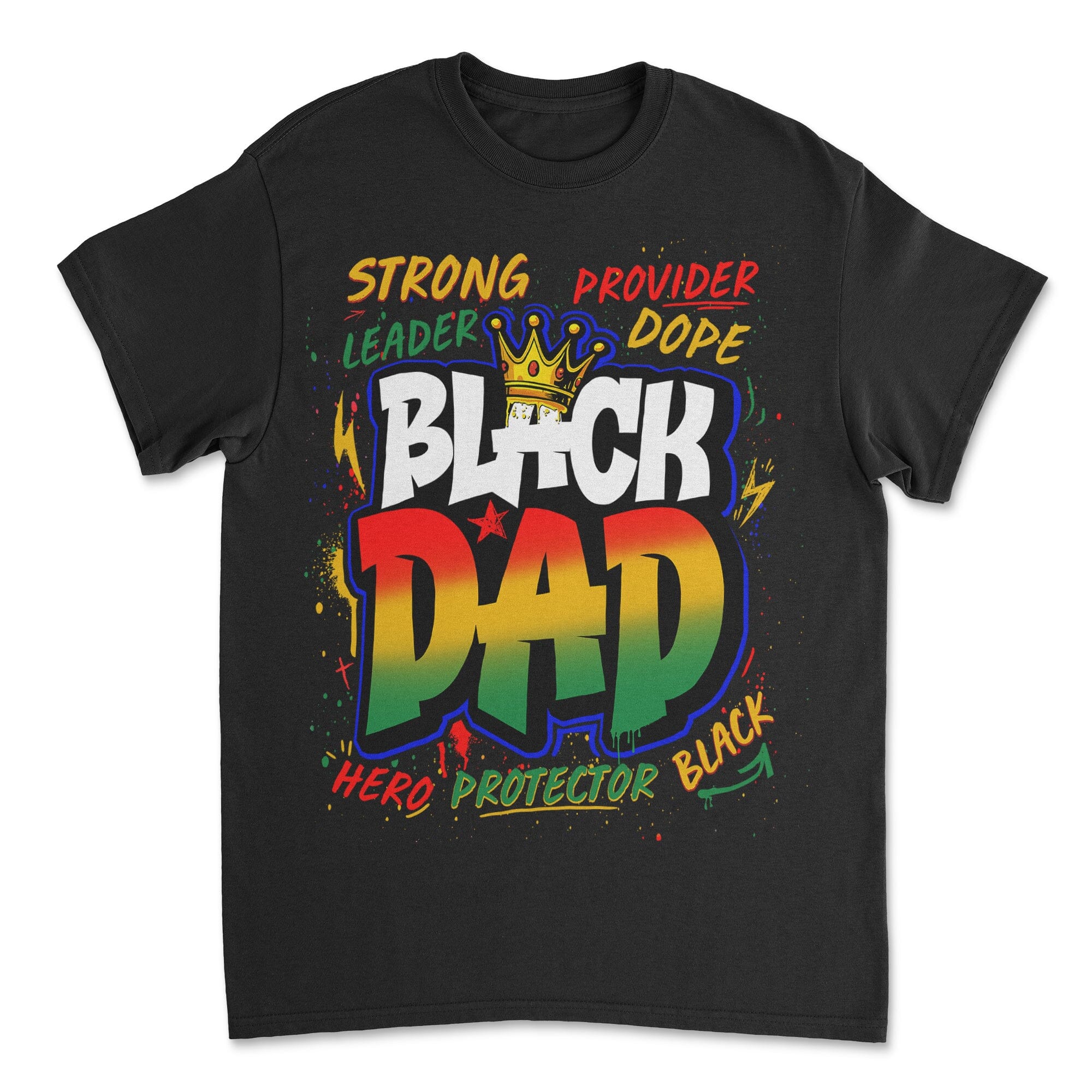 Black Dad Graffiti T-shirt Apparel Gearment Budget-friendly - Sturdy & Reliable Black S