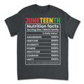 Juneteenth Nutrition Facts T-shirt Apparel Gearment Budget-friendly - Sturdy & Reliable Dark Heather S