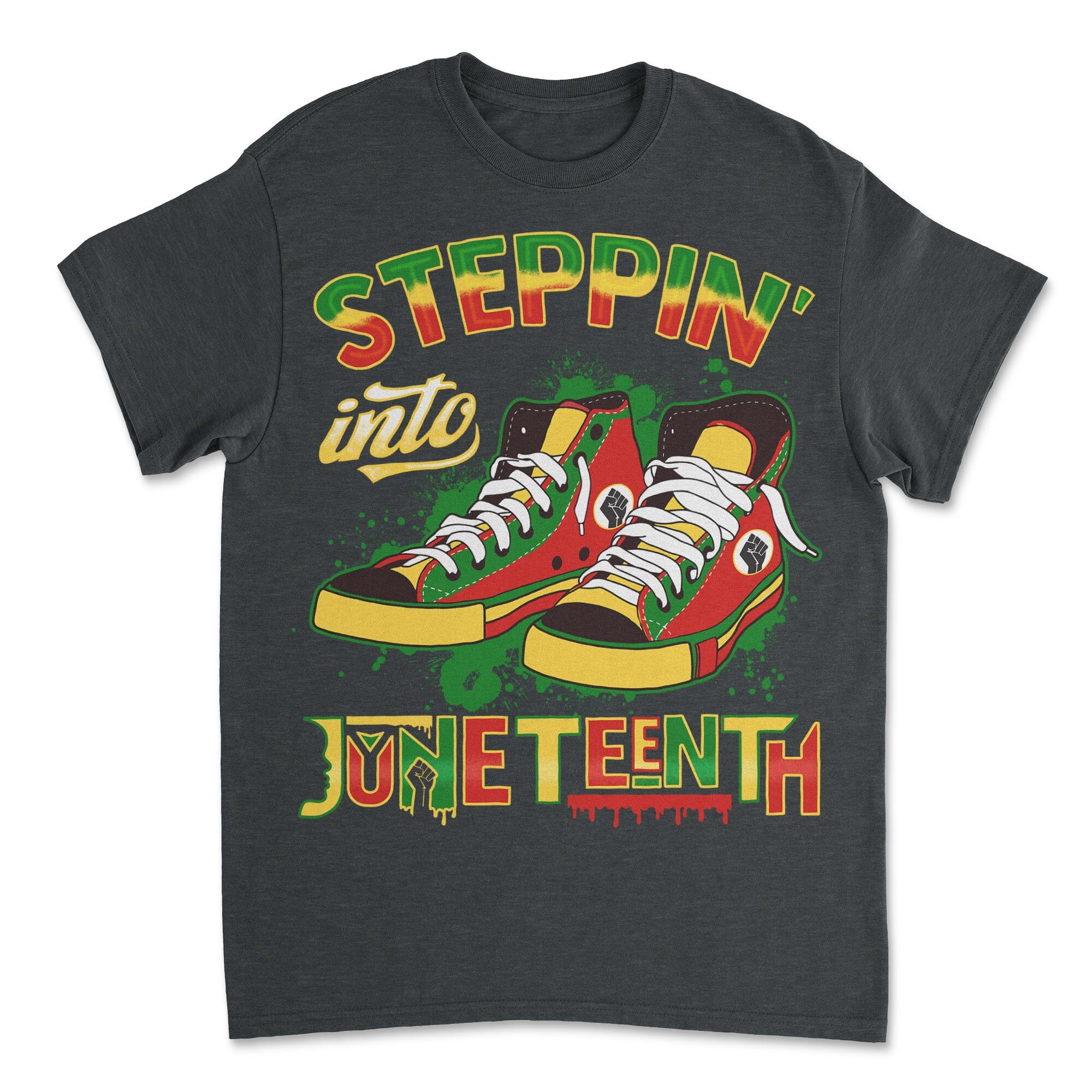 Steppin' Into Juneteenth T-shirt Apparel Gearment Budget-friendly - Sturdy & Reliable Dark Heather S