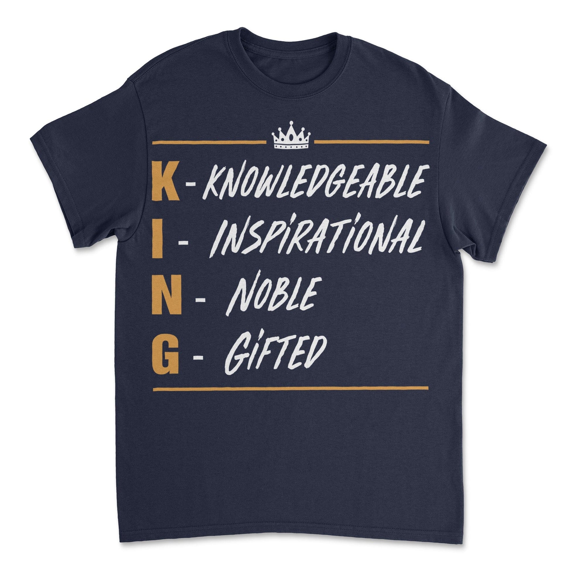 King T-shirt Apparel Gearment Budget-friendly - Sturdy & Reliable Navy S