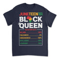 Juneteenth Black Queen Nutrition Facts T-shirt Apparel Gearment Budget-friendly - Sturdy & Reliable Navy S