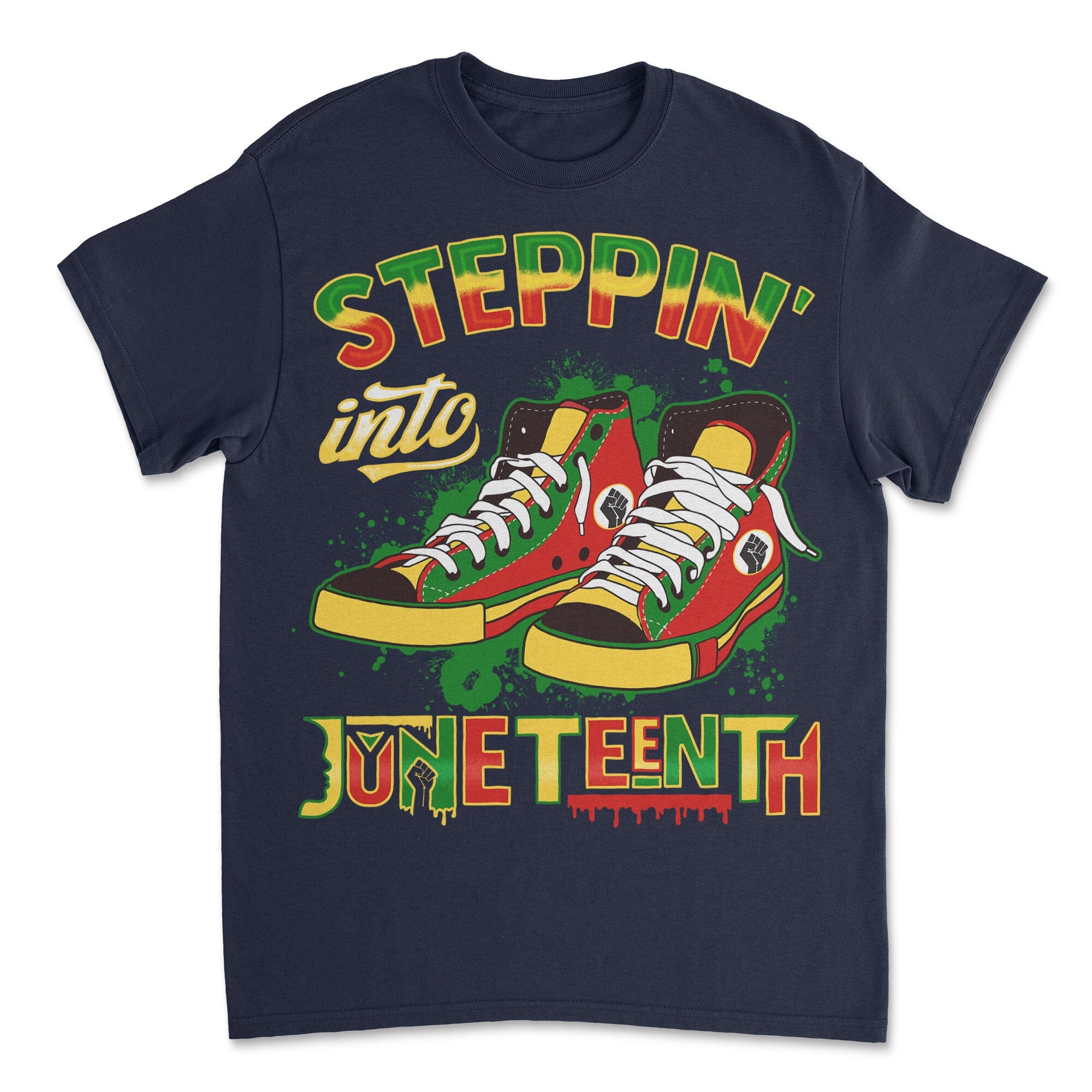 Steppin' Into Juneteenth T-shirt Apparel Gearment Budget-friendly - Sturdy & Reliable Navy S