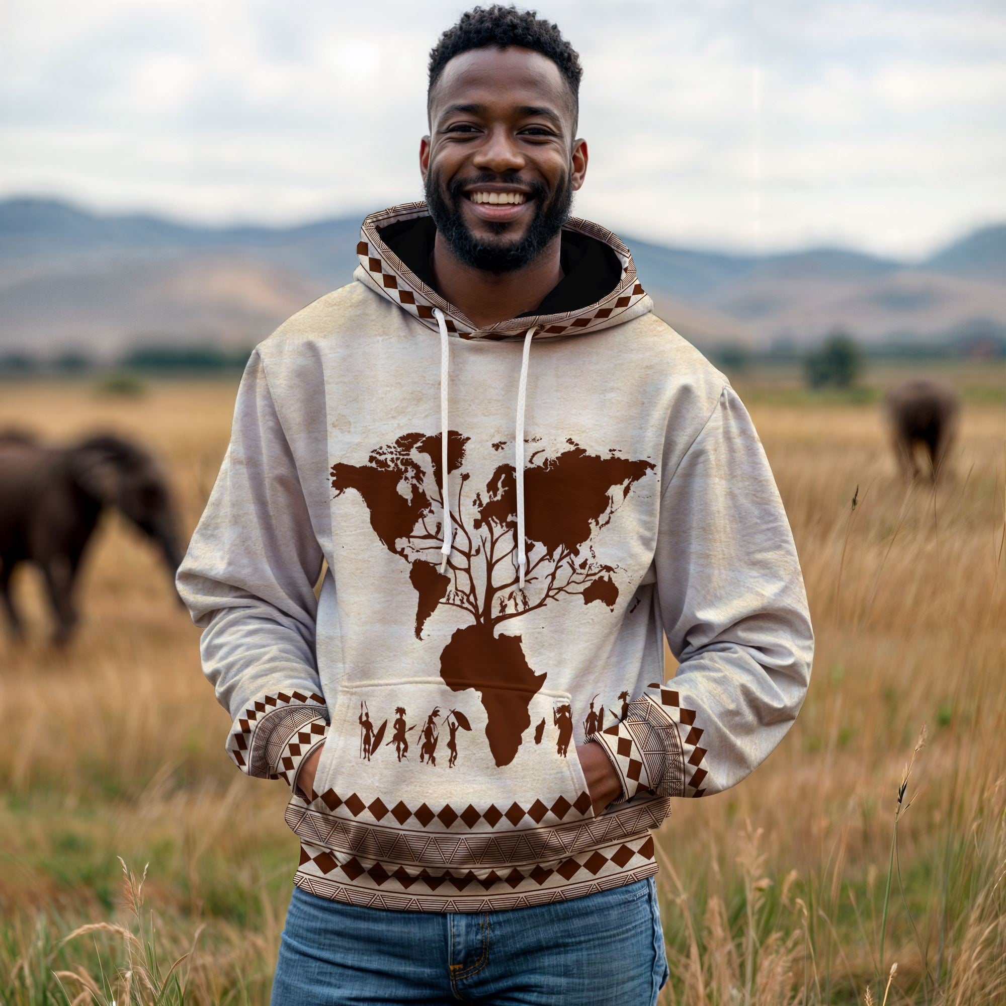 Root Africa All-over Hoodie Hoodie Tianci 