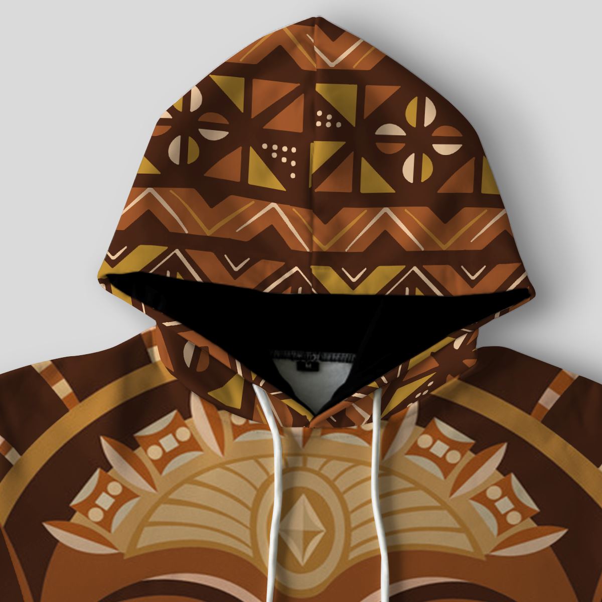 African Mask Printed Mudcloth All-over Hoodie Hoodie Tianci 