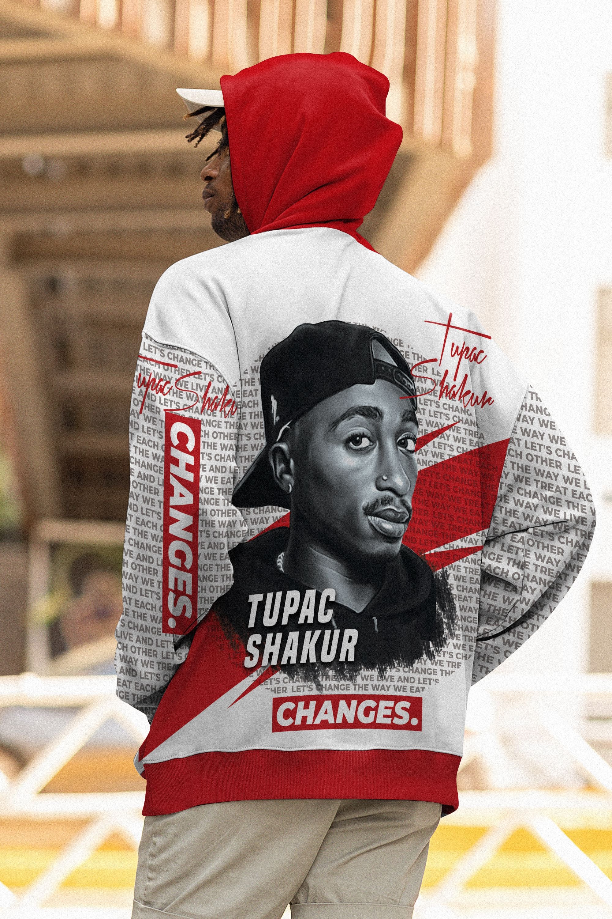 Tupac Change All-over Hoodie Hoodie Tianci 
