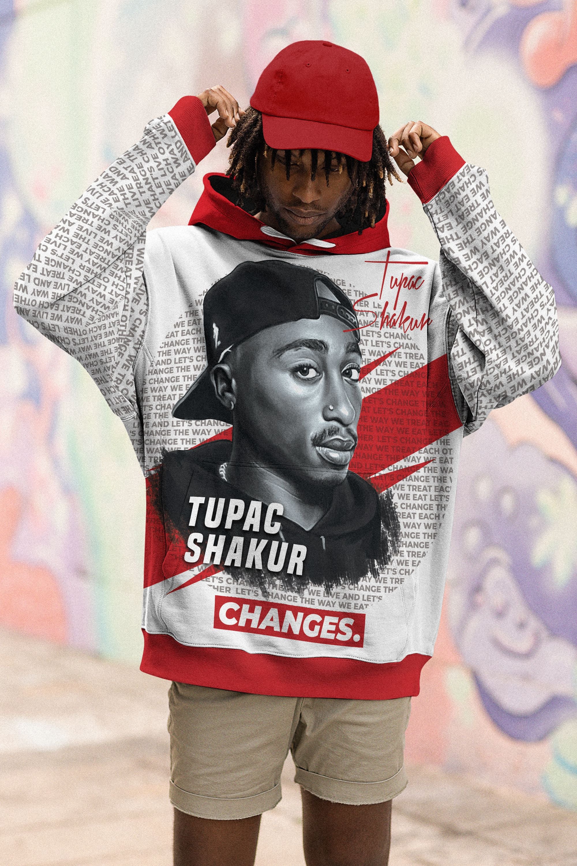 Tupac Change All-over Hoodie Hoodie Tianci 