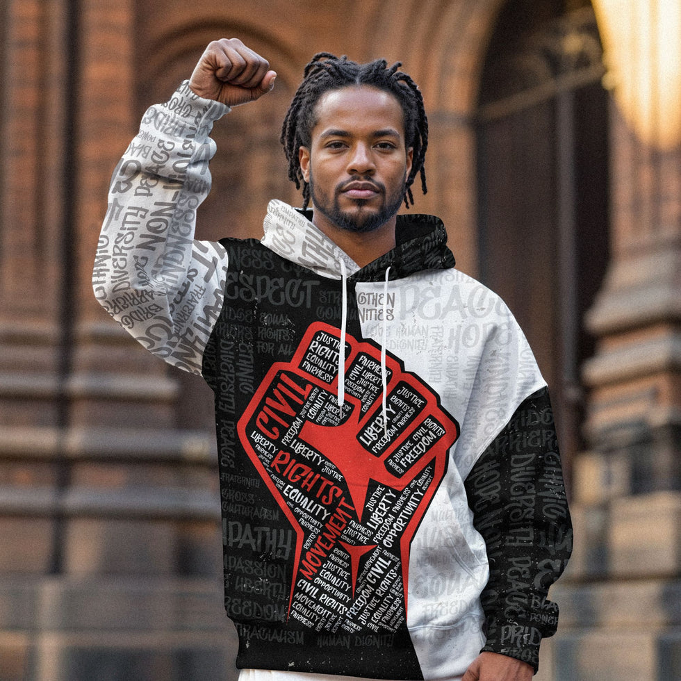 Civil Rights Movement Justice Fist All-over Hoodie – Melaninful