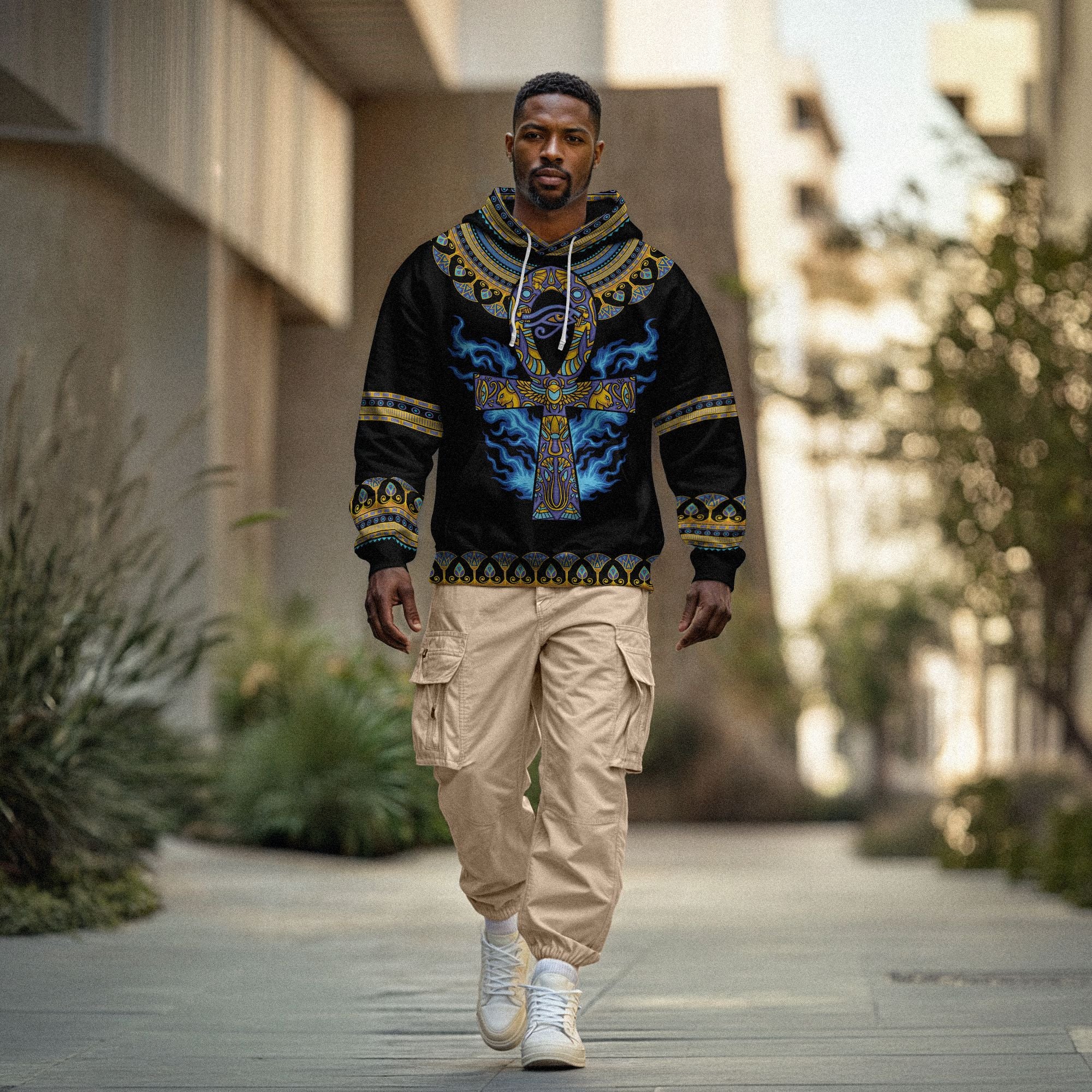 Egyptian Ankh Ft Eye Of Ra All-over Hoodie Hoodie Tianci 