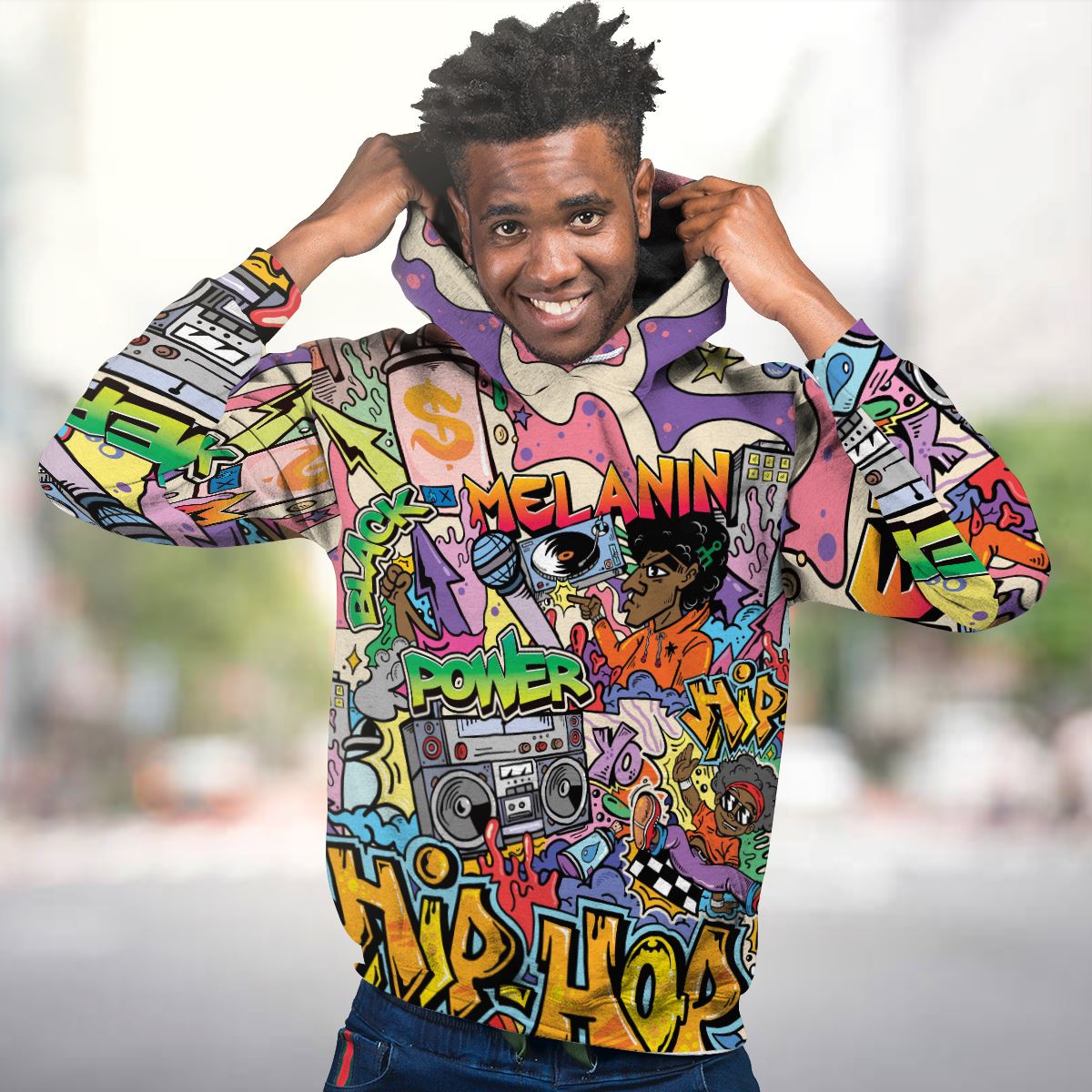 Hip Hop Graffiti Art All-over Hoodie Hoodie Tianci 