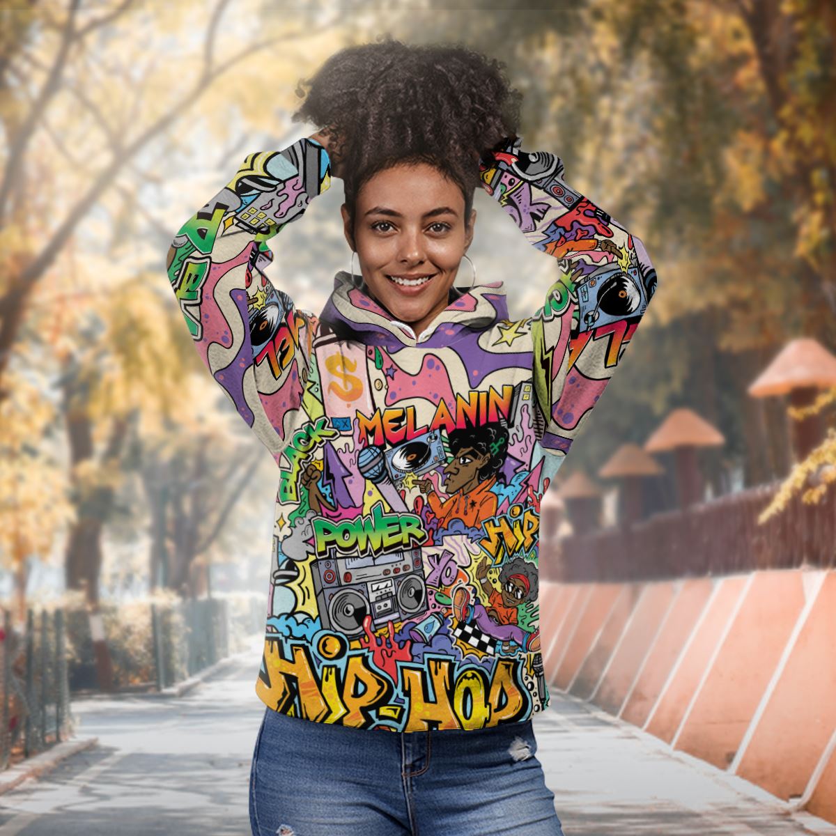 Hip Hop Graffiti Art All-over Hoodie – Melaninful