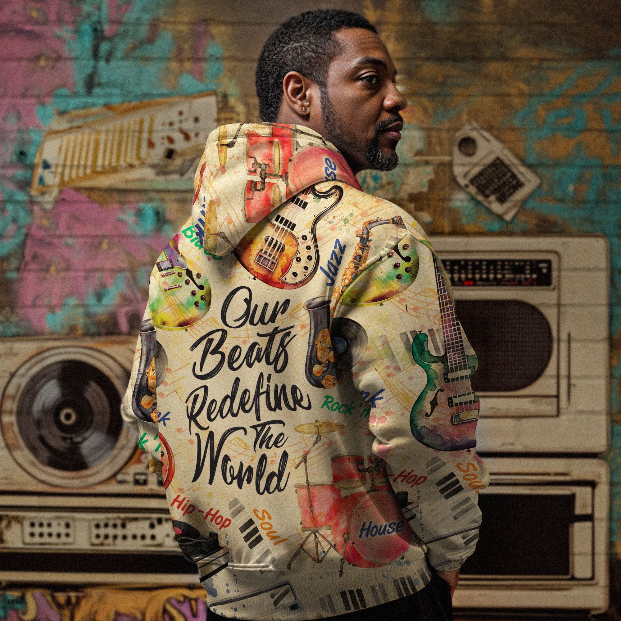 Our Beats Redefine The World All-over Hoodie Hoodie Tianci 