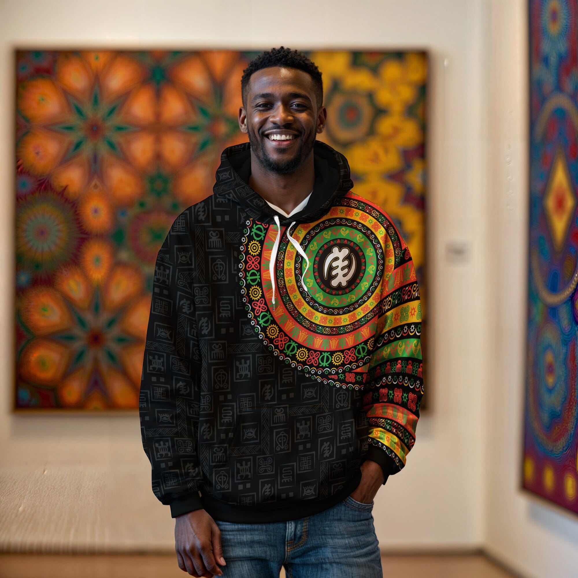 Adinkra Symbols Print Sleeve All-over Hoodie – Melaninful