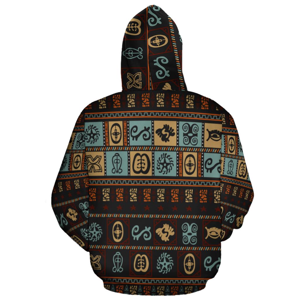 Vintage Adinkra Symbols All-over Hoodie Hoodie Tianci 
