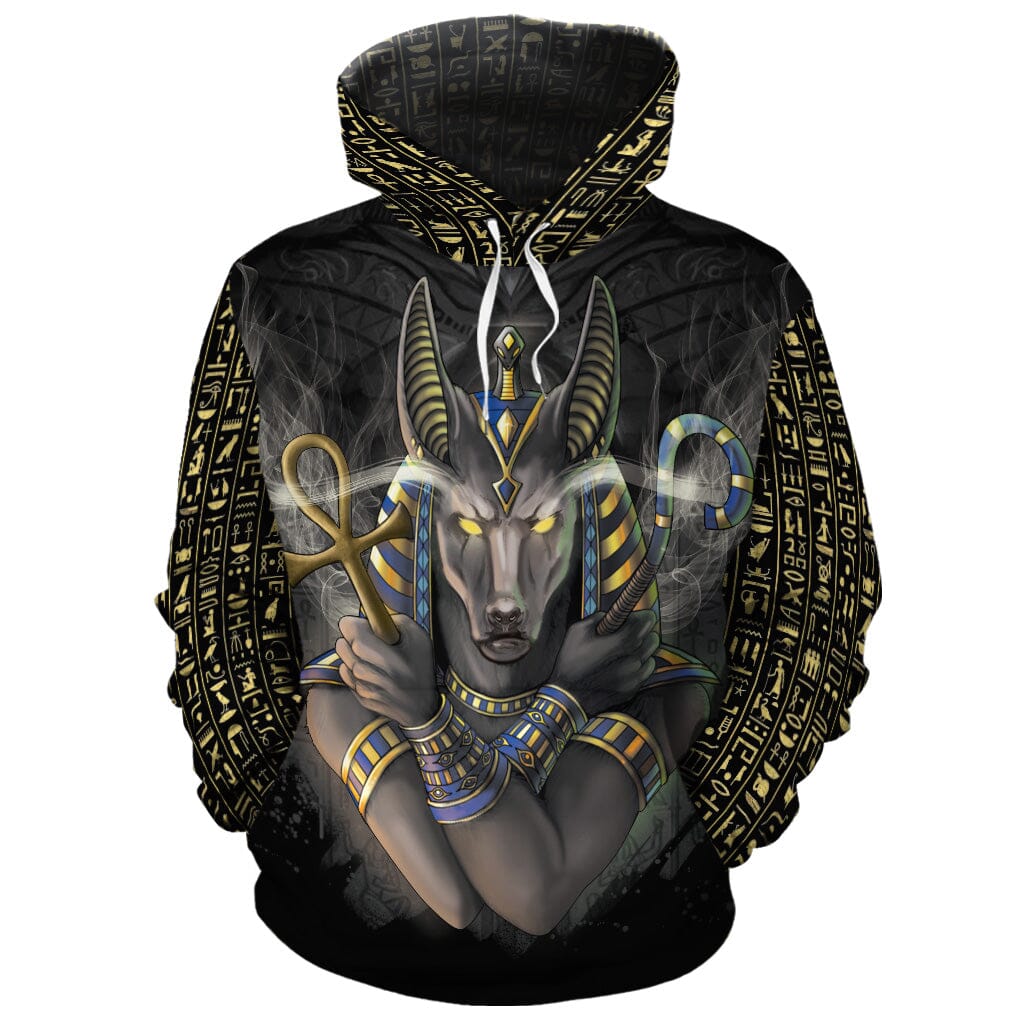 Anubis In Black All-over Hoodie and Joggers Set Hoodie Joggers Set Tianci 