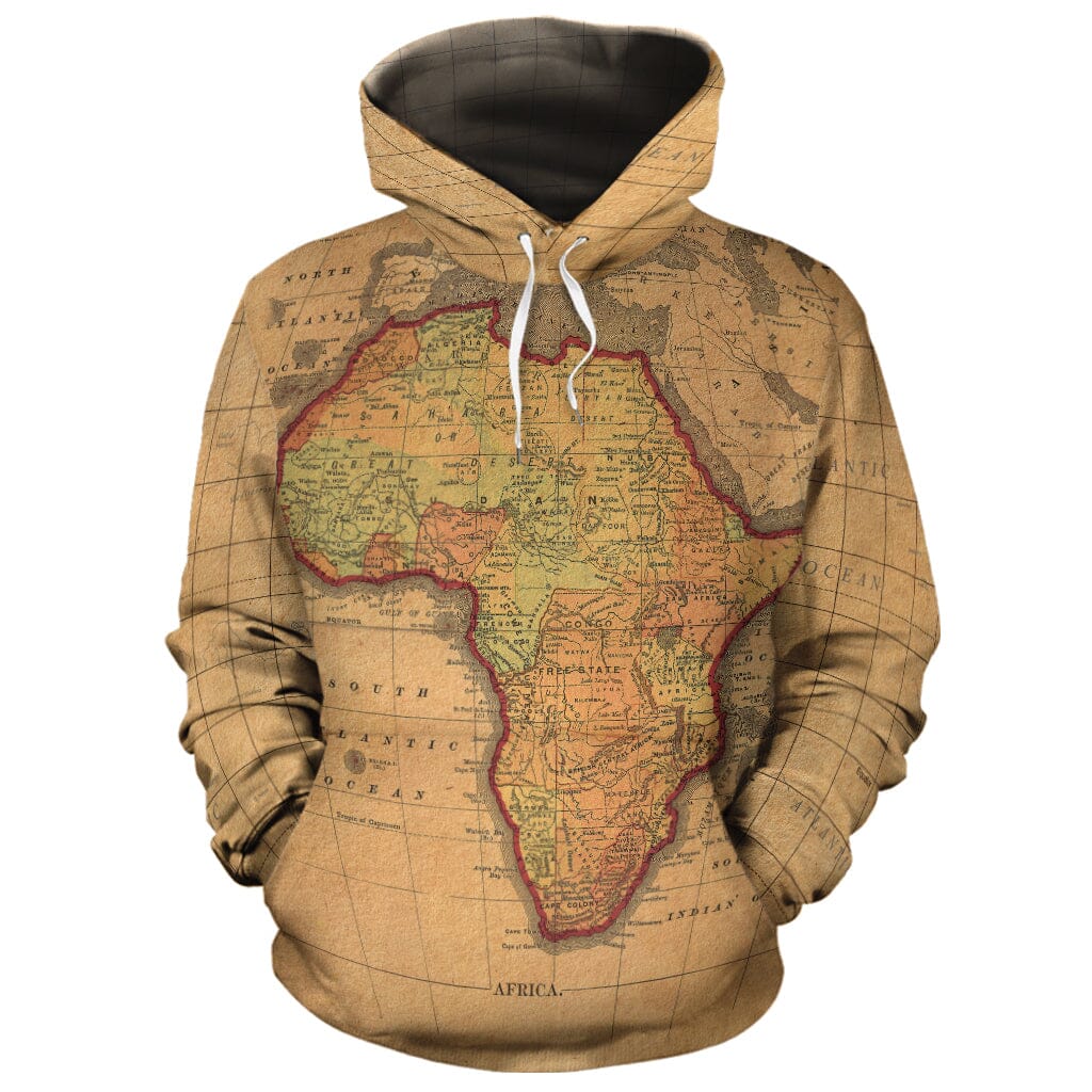 Vintage Africa Map All-over Hoodie and Joggers Set Hoodie Joggers Set Tianci 