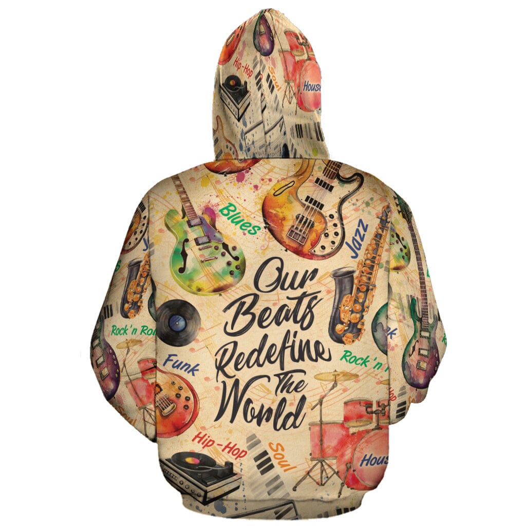 Our Beats Redefine The World All-over Hoodie Hoodie Tianci 