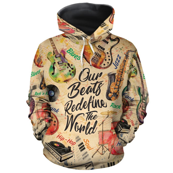 Our Beats Redefine The World All-over Hoodie Hoodie Tianci