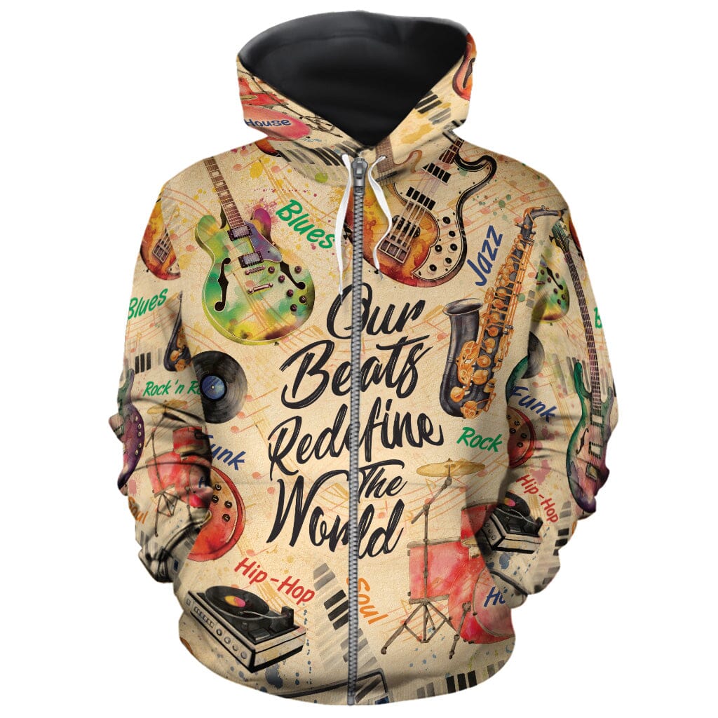 Our Beats Redefine The World All-over Hoodie Hoodie Tianci 