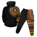 Adinkra Symbols Print All-over Hoodie And Joggers Set Hoodie Joggers Set Tianci 