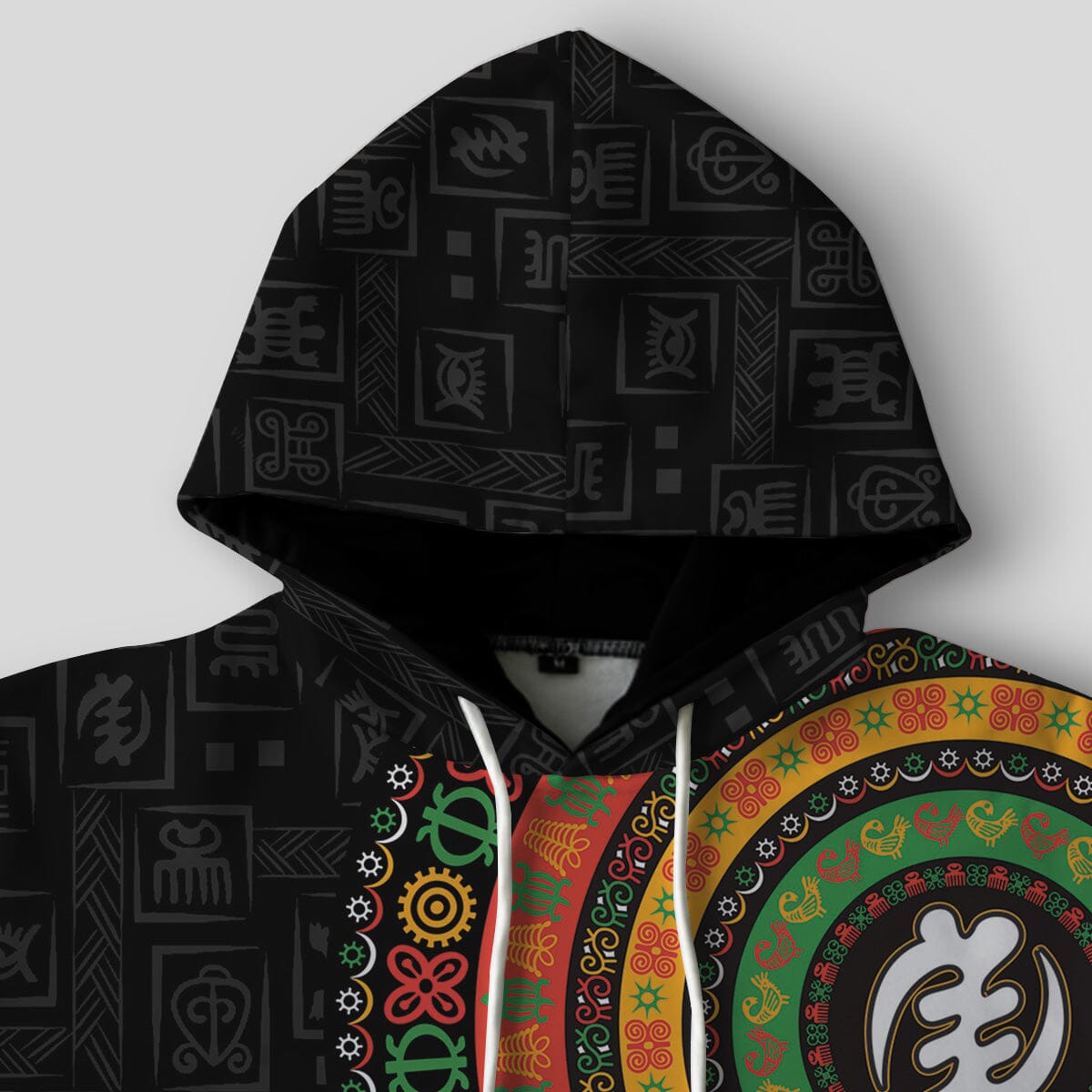 Adinkra Symbols Print Sleeve All-over Hoodie Hoodie Tianci 