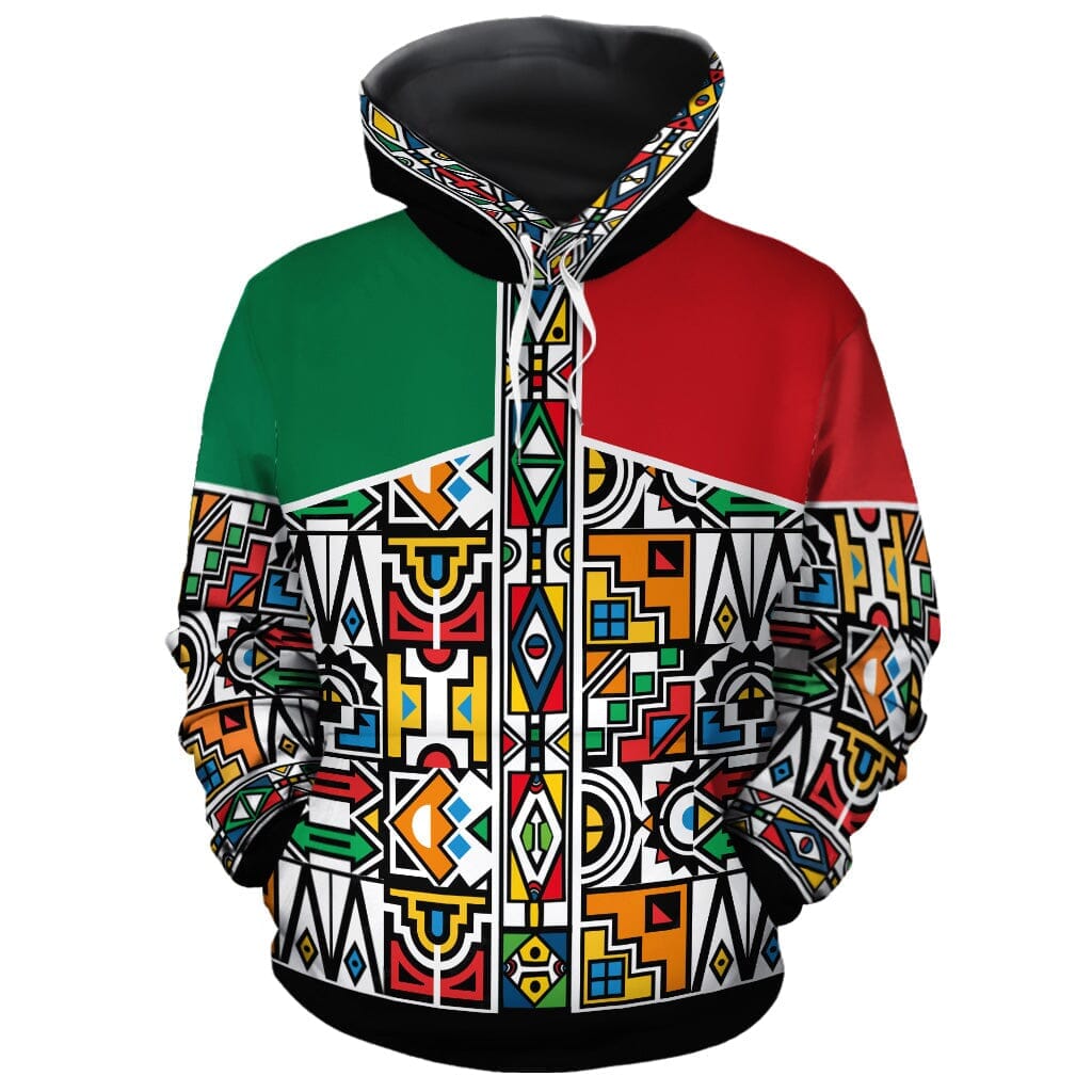 African Ndebele Pattern Hoodie and Joggers Set Hoodie Joggers Set Tianci 