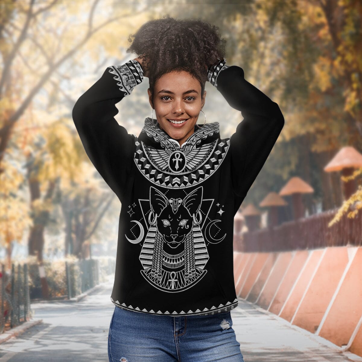 Bastet Egypt All-over Hoodie Hoodie Tianci 