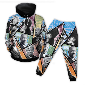 Civil Rights Icons All-over Hoodie And Joggers Set