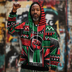 Power Fist And Patterns In Pan African Colors All-over Hoodie Hoodie Tianci 