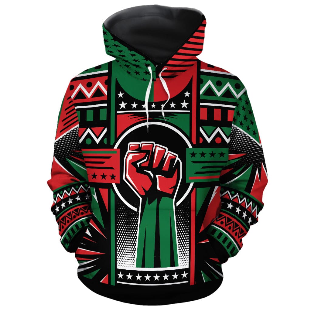 Power Fist And Patterns In Pan African Colors All-over Hoodie Hoodie Tianci Pullover S 